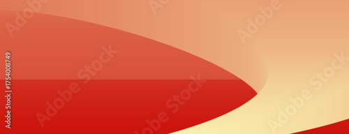 Futuristic red orange gradient technology background with curved wave design