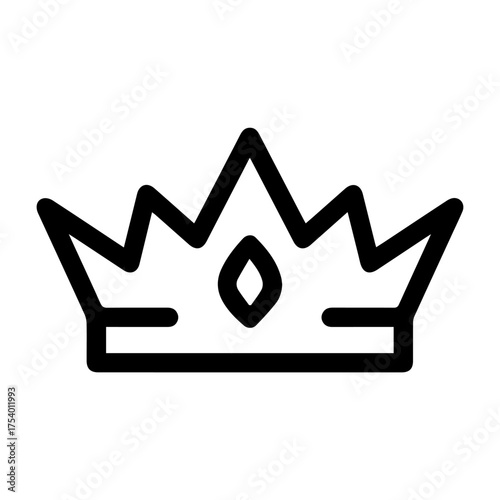 Royal Crown Icon Leadership Victory Success Symbol Regal King  Queen Emblem Premium Design Element Vector illustration