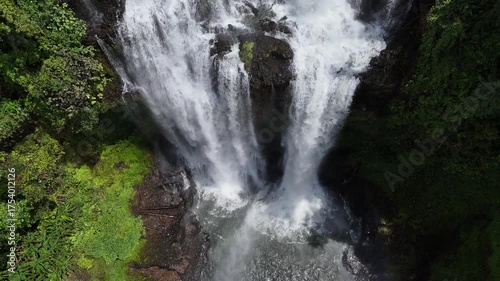 Tad yuang waterfall and landscape of natural in southern laos