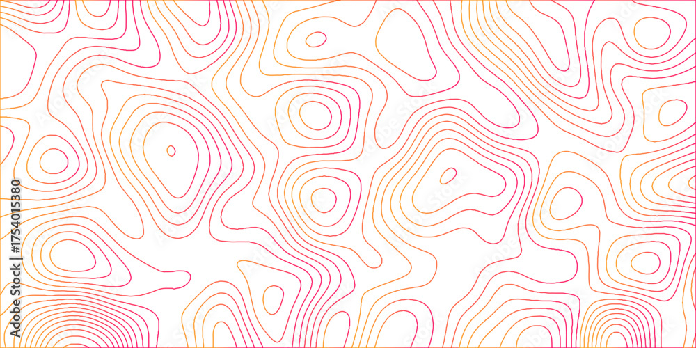 Fototapeta premium Topographic canyon geometric map relief texture with curved layers and shadow .Abstract geometric topographic contour map background. Panorama view gradient multicolor wave curve