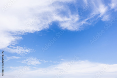 clear blue sky background,clouds with background, Blue sky background with tiny clouds. White fluffy clouds in the blue sky. 