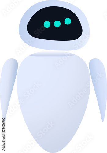 EVE Robot Showing Loading on the Screen, Wall-e