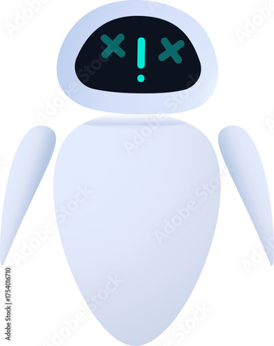 Eve Robot Showing Error on the Screen, Wall-e
