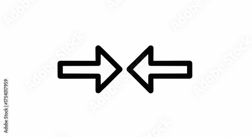 Two opposing arrows icon