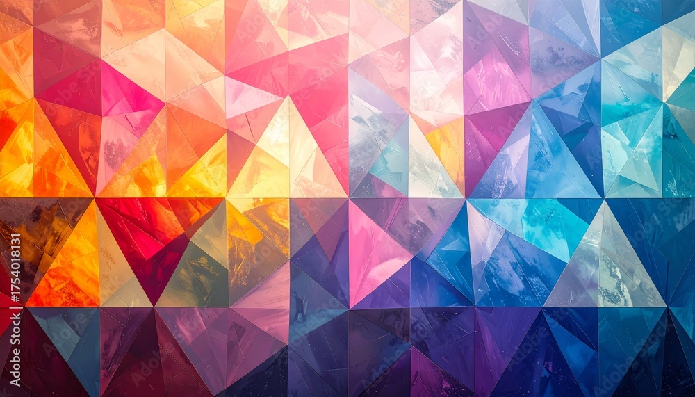 Obraz premium Colorful abstract geometric polygonal design with triangle pattern