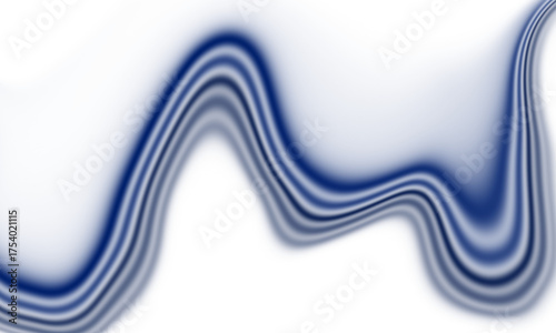 Abstract blue wavy lines forming a smooth flowing pattern on a white background representing movement, balance, and digital fluidity in modern design