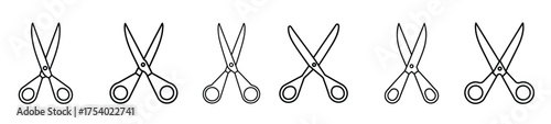 Set of Scissor vector illustration
