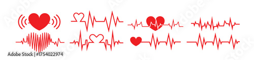heart monitor icons vector