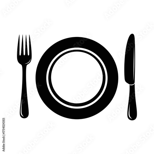plate knife and fork