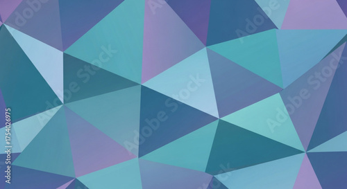 Abstract geometric background with triangles in shades of blue and purple, creating a modern and eyecatching design for various applications