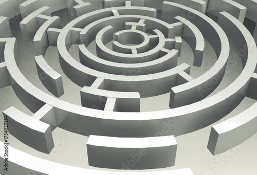 Maze pattern. Find a way out concept. problems solved.