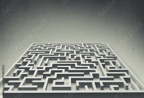 Maze pattern. Find a way out concept. problems solved.