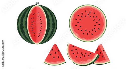 A refreshing assortment of sliced watermelons perfect for summer fun.