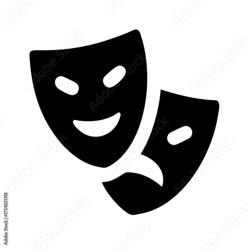 Illustration of comedy and tragedy masks, symbolizing the duality of human experience and the performing arts