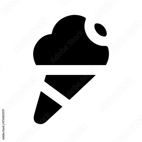 Vector art of a delectable ice cream cone, , promises a sweet escape and a burst of flavor, inviting you to indulge in a moment of pure bliss