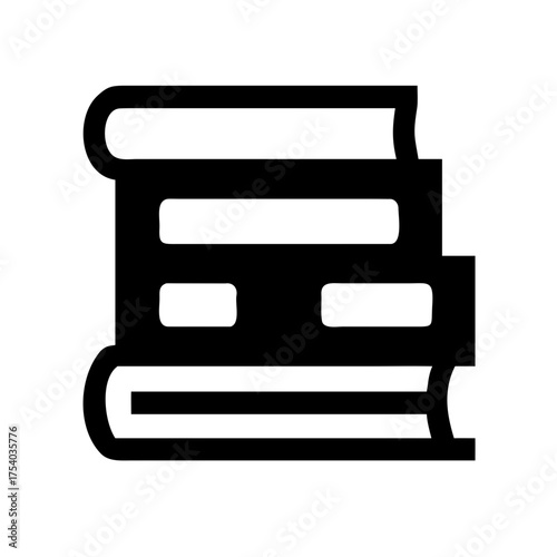 Vector art of stack of books icon a simple and minimalist illustration of a pile of books, representing knowledge, education, and learning resources