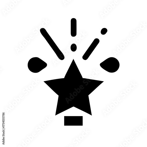 Vector art of star with sparkles, representing achievement, success, or celebration, ideal for highlighting excellence or special occasions in designs