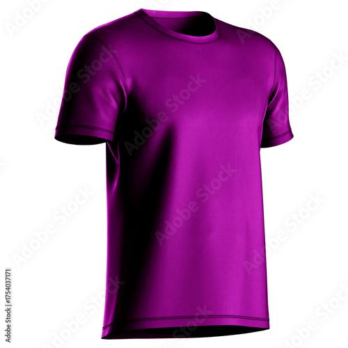 Showcase your designs like a graphic design pro with this Side View Classic Jersey T Shirt Mockup In Hyacinth Purple Color.