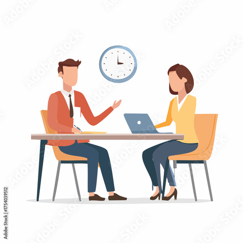 Job interview with a candidate, business meeting