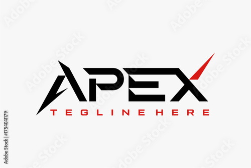 word Apex Modern Vector Logo Design concept, template