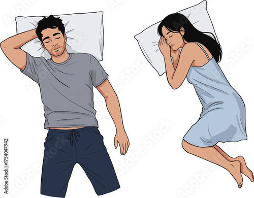 Sleeping posture, bedtime routine, nightwear, comfort, rest, relaxation, sleep habits, pillow, t-shirt, nightdress, calm, lifestyle