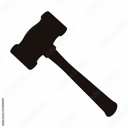 Black silhouette of a gavel, representing law and order in the courtroom