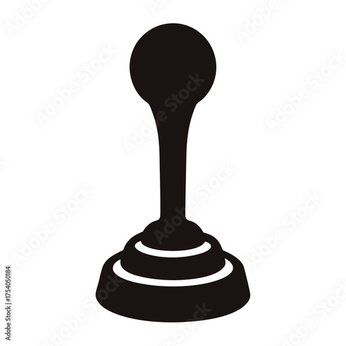 A black and white image of a gear stick or shift knob