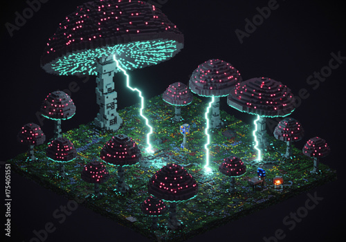 Surreal Pixel Art Worlds — Mythical, Sci-Fi, and Fantasy Landscapes with Absurd Dreamlike Details and Retro Aesthetic