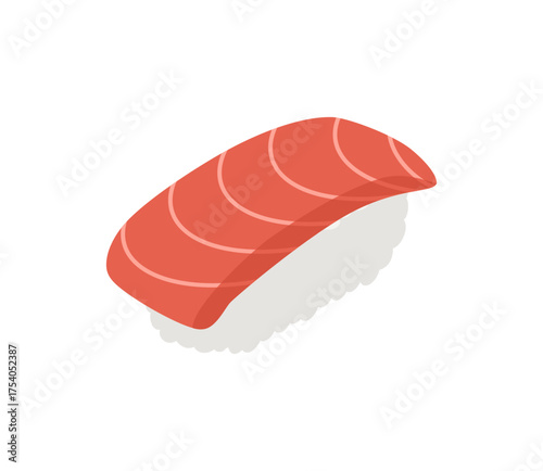 シンプルなまぐろの寿司のイラスト　ベクター

