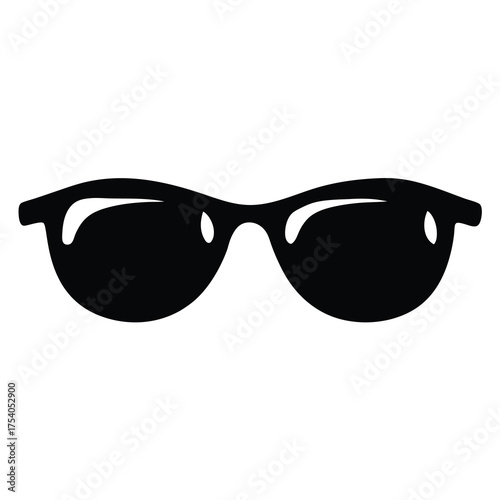 Classic black sunglasses with retro vibes protecting eyes from the sun