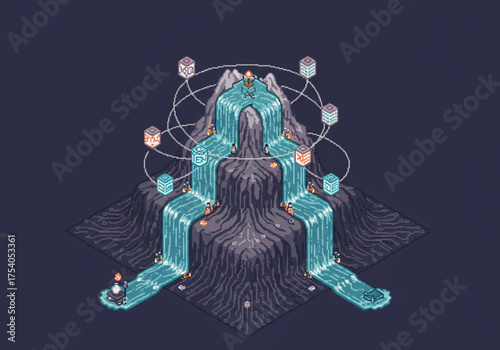 Surreal Pixel Art Worlds — Mythical, Sci-Fi, and Fantasy Landscapes with Absurd Dreamlike Details and Retro Aesthetic