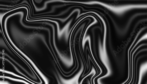 Black and White Marble Fluid Abstract Background