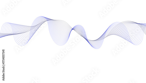 Blue Abstract Wave Line Background Design