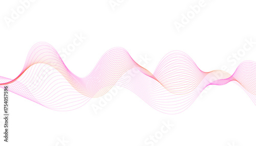 Pink and Orange Gradient Wave Abstract Background