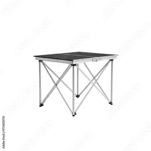 Folding table isolated on transparent background