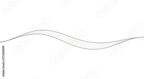 Abstract flowing ribbon, creating a sense of movement and elegance, perfect for adding a touch of sophistication to designs