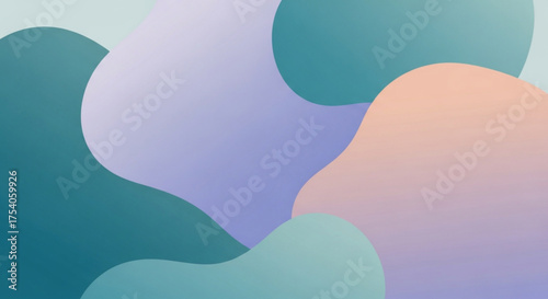 Abstract fluid shape, a soft and calming background with organic forms and pastel colors, perfect for creating a peaceful and serene atmosphere