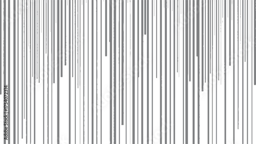 Abstract pattern of vertical gray lines with slightly irregular edges on a white background.