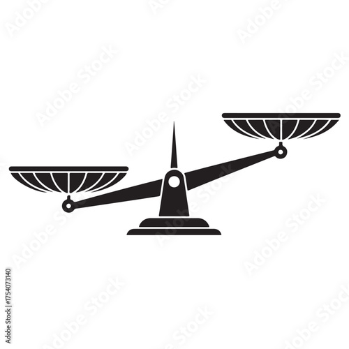 Justice Balance Scale Icon – Symbol of Fairness, Law, Ethics, and Equality