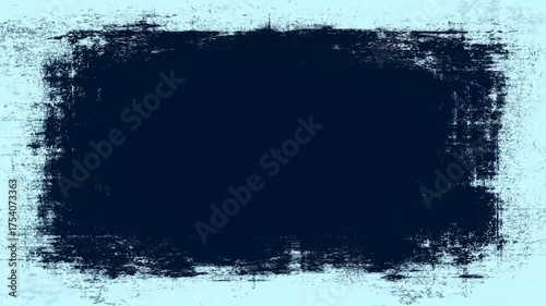 Dark blue center rectangle with a textured, light blue grunge border showing distressed, scratched effects