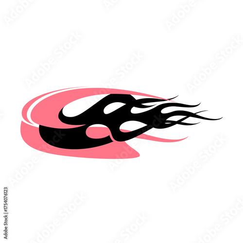 Her and Flame Abstract Aesthetic Illustration