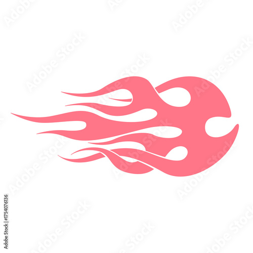 Her and Flame Abstract Aesthetic Illustration
