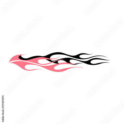 Her and Flame Abstract Aesthetic Illustration