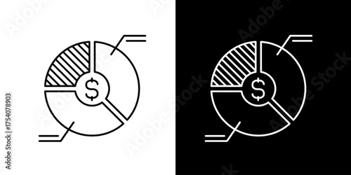 Dollar Growth Chart Line Art Financial Icon for Business Insights