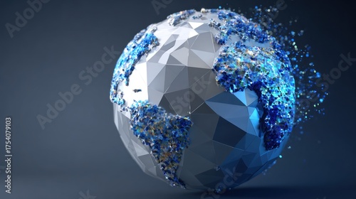Globe earth world map digital abstract modern technology