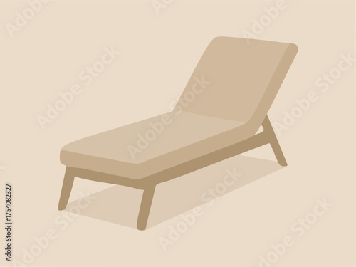 Chaise lounge daybed in soft beige tones
