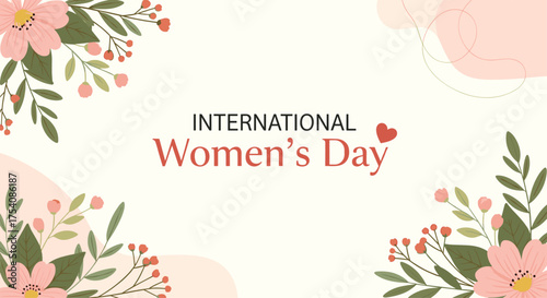 Celebrate international womens day with flowers and joy.