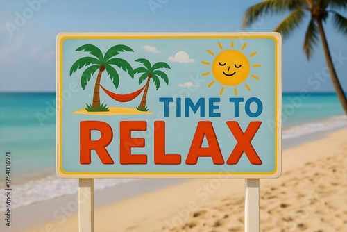 time to relax information sign