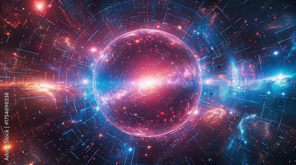 Obraz premium an artistic cosmic visualization of the universe