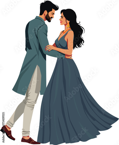 Modern Indian wadding Couple Dancing